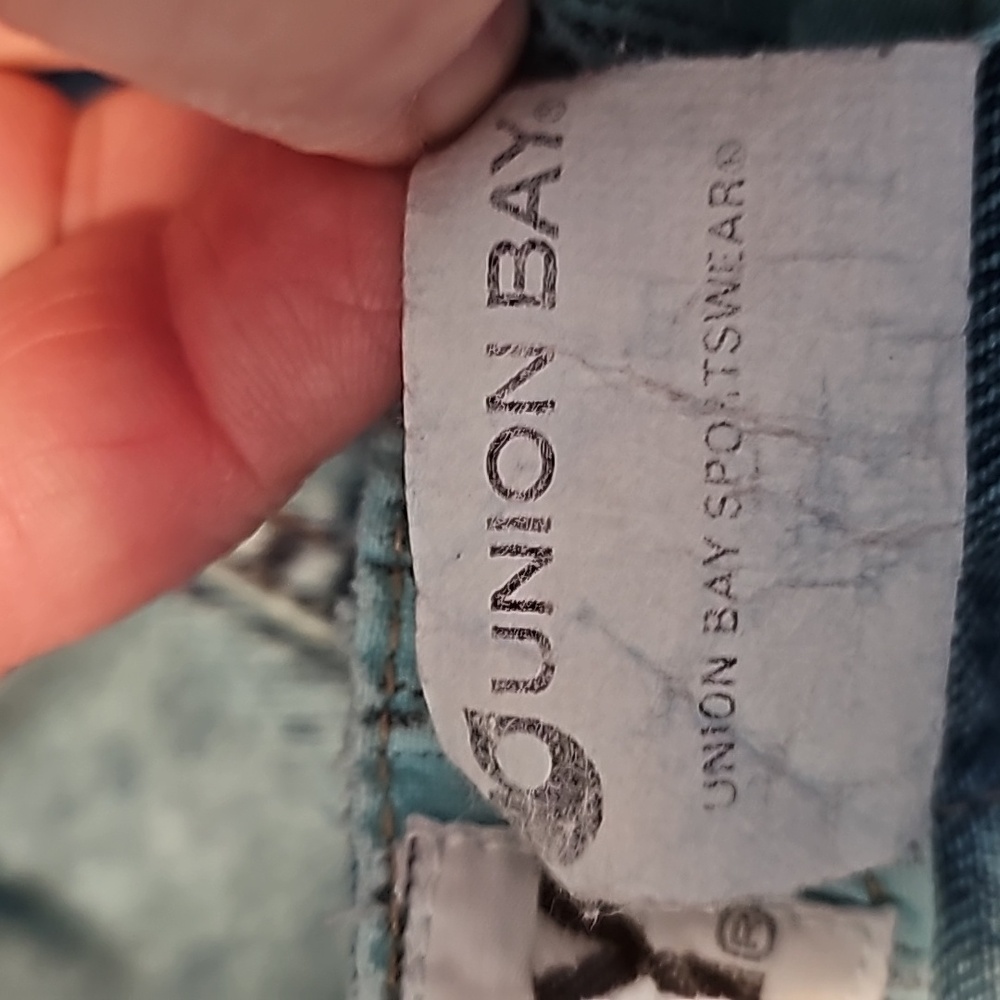 Vintage 80s Unionbay Chic Blue Acid Wash Jeans w/yoke& tapered leg Size 7x 29 - Picture 10 of 13